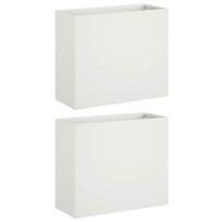 vidaXL Sodo vazonas 2 vnt. Balta 50 x 20 x 40 cm