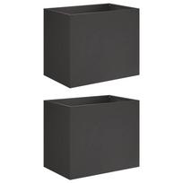 vidaXL Sodo vazonas 2 vnt. Juoda 50 x 40 x 50 cm