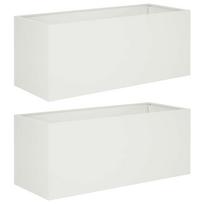 vidaXL Sodo vazonas 2 vnt. Balta 80 x 40 x 40 cm