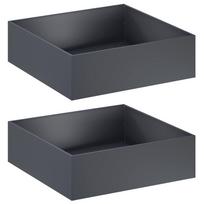 vidaXL Sodo vazonas 2 vnt. Antracito 80 x 80 x 30 cm