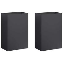 vidaXL Sodo vazonas 2 vnt. Juoda 50 x 30 x 75 cm