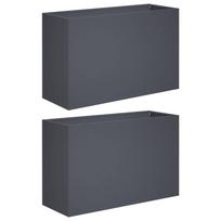 vidaXL Sodo vazonas 2 vnt. Antracito 80 x 40 x 50 cm