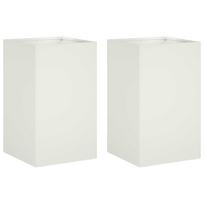 vidaXL Sodo vazonas 2 vnt. Balta 40 x 40 x 50 cm