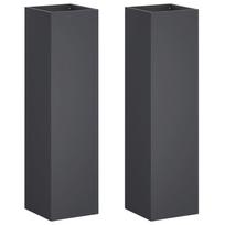 vidaXL Sodo vazonas 2 vnt. Antracito 20 x 20 x 75 cm