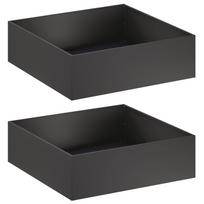 vidaXL Sodo vazonas 2 vnt. Juoda 100 x 100 x 30 cm