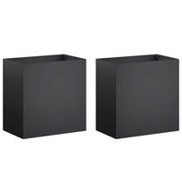 vidaXL Sodo vazonas 2 vnt. Juoda 50 x 30 x 50 cm