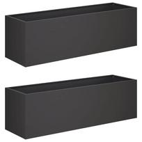 vidaXL Sodo vazonas 2 vnt. Juoda 80 x 30 x 30 cm