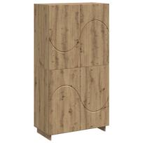 vidaXL Aukšta komoda Artisano ąžuolo 79 x 41 x 151 cm Apdirbta mediena