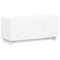 vidaXL Televizoriaus stovas 90 x 34.5 x 40 cm Balta Apdirbta mediena