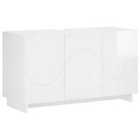 vidaXL Vonios kambario spintelė Itin blizgi balta 101 x 41 x 58 cm