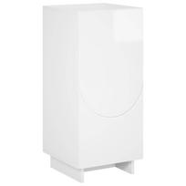 vidaXL Komoda Itin blizgi balta 33,5 x 34,5 x 75 cm Apdirbta mediena