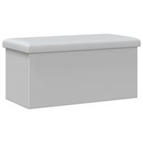 vidaXL Sulankstomas saugojimo suolas Balta 180 kg 80 L 77 x 38 x 38 cm