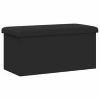 vidaXL Sulankstomas saugojimo suolas Juoda 180 kg 80 L 77 x 38 x 38 cm