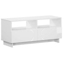 vidaXL Televizoriaus stovas 90 x 34.5 x 40 cm Itin blizgi balta