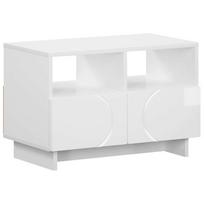 vidaXL Televizoriaus stovas 60 x 34,5 x 40 cm Itin blizgi balta