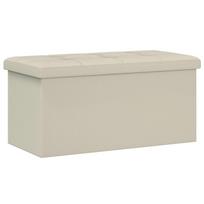 vidaXL Sulankstomas saugojimo suolas Balta 180 kg 80 L 77 x 38 x 38 cm