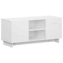vidaXL Televizoriaus stovas 90 x 34.5 x 40 cm Balta Apdirbta mediena