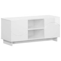 vidaXL Televizoriaus stovas 90 x 34.5 x 40 cm Itin blizgi balta