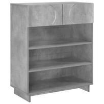 vidaXL Batų spintelė 73 x 38 x 87,5 cm Apdirbta mediena Betono pilka