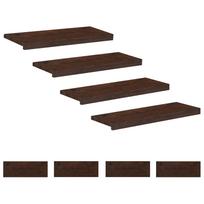 vidaXL Laiptų pakopos 8 vnt. 80 x 25 x 2 cm Tamsiai rudas
