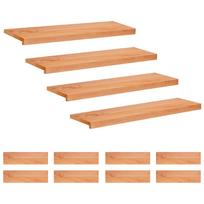 vidaXL Laiptų pakopos 12 vnt. 90 x 30 x 2 cm Lakas Kietas bukas medis