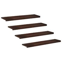 vidaXL Laiptų pakopos 4 vnt. 120 x 25 x 2 cm Tamsiai rudas