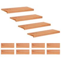 vidaXL Laiptų pakopos 12 vnt. 80 x 30 x 2 cm Lakas Kietas bukas medis