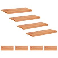 vidaXL Laiptų pakopos 8 vnt. 70 x 30 x 2 cm Lakas Kietas bukas medis