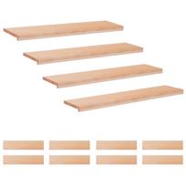 vidaXL Laiptų pakopos 12 vnt. 110 x 30 x 2 cm Natūrali