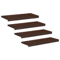vidaXL Laiptų pakopos 4 vnt. 70 x 25 x 2 cm Tamsiai rudas