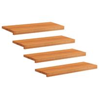 vidaXL Laiptų pakopos 4 vnt. 80 x 25 x 2 cm Šviesiai rudas