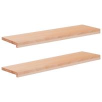 vidaXL Laiptų pakopos 2 vnt. 90 x 25 x 2 cm Natūrali