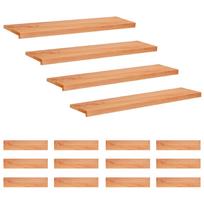 vidaXL Laiptų pakopos 16 vnt. 110 x 25 x 2 cm Lakas Kietas bukas medis