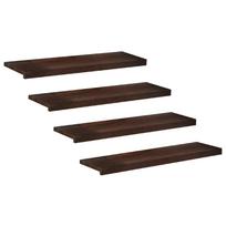 vidaXL Laiptų pakopos 4 vnt. 100 x 25 x 2 cm Tamsiai rudas