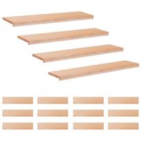 vidaXL Laiptų pakopos 16 vnt. 110 x 25 x 2 cm Natūrali