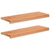 vidaXL Laiptų pakopos 2 vnt. 70 x 25 x 2 cm Lakas Kietas bukas medis