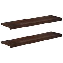 vidaXL Laiptų pakopos 2 vnt. 100 x 30 x 2 cm Tamsiai rudas