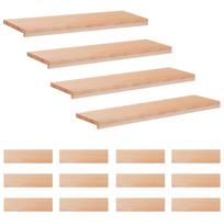 vidaXL Laiptų pakopos 16 vnt. 100 x 25 x 2 cm Natūrali