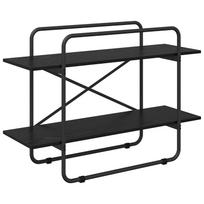 vidaXL Knygų lentyna 2 aukštų 100 x 35 x 70 cm PB Juodojo ąžuolo