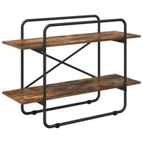 vidaXL Knygų lentyna 2 aukštų 100 x 35 x 70 cm PB Dūminio ąžuolo