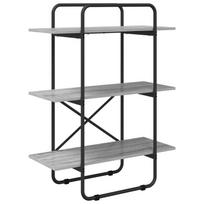 vidaXL Knygų lentyna 3 aukštų 60 x 35 x 105 cm PB Pilka Sonoma