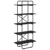 vidaXL Knygų lentyna 5 aukštų 60 x 35 x 175,5 cm PB Juodojo ąžuolo