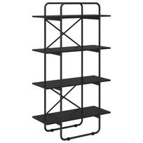 vidaXL Knygų lentyna 4 aukštų 60 x 35 x 140 cm PB Juodojo ąžuolo