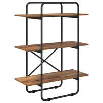 vidaXL Knygų lentyna 3 aukštų 80 x 35 x 105 cm PB Ąžuolo mediena