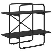vidaXL Knygų lentyna 2 aukštų 80 x 35 x 70 cm PB Juodojo ąžuolo