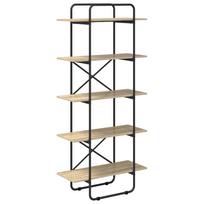 vidaXL Knygų lentyna 5 aukštų 80 x 35 x 175,5 cm PB Sonoma ąžuolas
