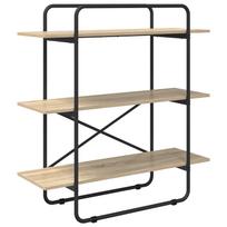 vidaXL Knygų lentyna 3 aukštų 100 x 35 x 105 cm PB Sonoma ąžuolas