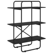 vidaXL Knygų lentyna 3 aukštų 60 x 35 x 105 cm PB Juodojo ąžuolo