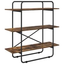 vidaXL Knygų lentyna 3 aukštų 100 x 35 x 105 cm PB Dūminio ąžuolo