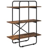 vidaXL Knygų lentyna 3 aukštų 60 x 35 x 105 cm PB Dūminio ąžuolo